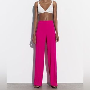 Zara Pink Wide-leg Pants